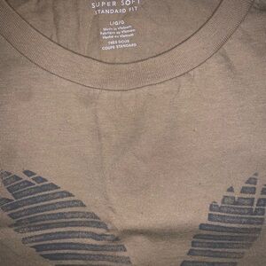 American Eagle Men's Camel Brown Super Soft Short Sleeve T-Shirt Size Large